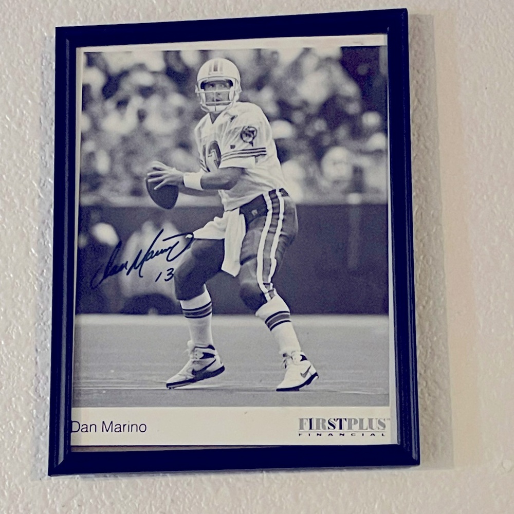 Framed Dan Marino Autographed Photo